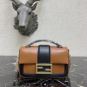 Fendi Mini Baguette Chain Brown Leather 8BS045 19×5×10cm - 1