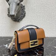 Fendi Mini Baguette Chain Brown Leather 8BS045 19×5×10cm - 6