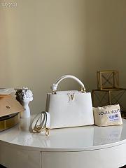 Louis Vuitton Capucines MM Taurillon Leather White M42253 31×21×11cm - 1