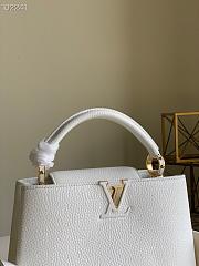 Louis Vuitton Capucines MM Taurillon Leather White M42253 31×21×11cm - 6