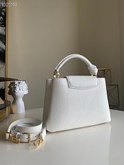 Louis Vuitton Capucines MM Taurillon Leather White M42253 31×21×11cm - 4