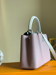 Louis Vuitton Capucines MM Taurillon Leather Pink/Blue M56409 31×21×11cm - 6