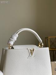 Louis Vuitton Capucines BB Taurillon Leather White M55832 27x21x9cm - 3