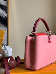 Louis Vuitton Capucines BB Taurillon Leather Pink/Red M57223 27x21x9cm - 4