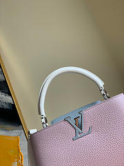 Louis Vuitton Capucines BB Taurillon Leather Pink/Blue M57223 27x21x9cm - 5