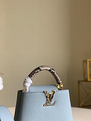 Louis Vuitton Capucines Mini Vert d’Eau Olympe Blue M55920 21x14x8cm - 6