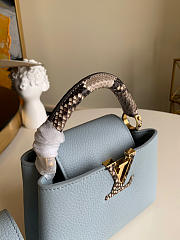 Louis Vuitton Capucines Mini Vert d’Eau Olympe Blue M55920 21x14x8cm - 3