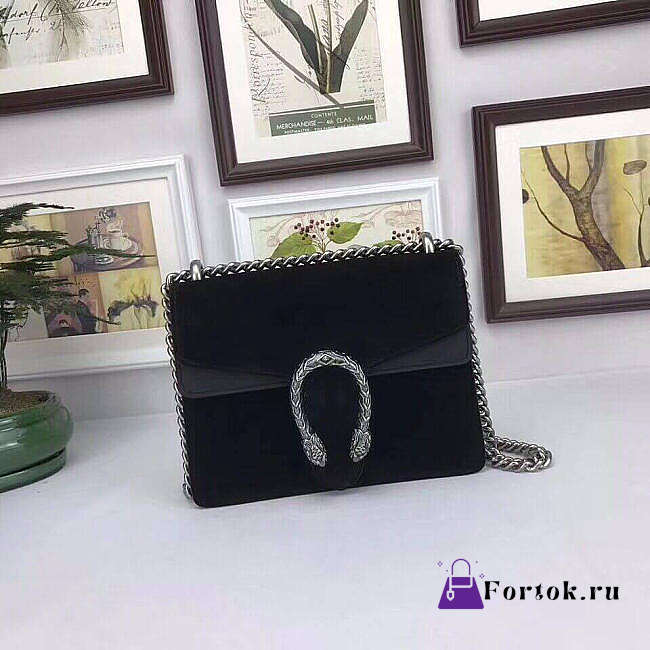 Gucci Dionysus Velvet Black 20x5x16cm - 1