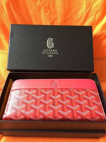 Goyard Matignon Wallet GM Red 19cm