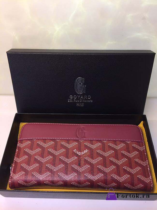 Goyard Matignon Wallet GM Burgundy 19cm - 1