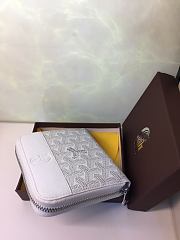 Goyard Matignon Wallet PM Zipper White 11x10cm - 4