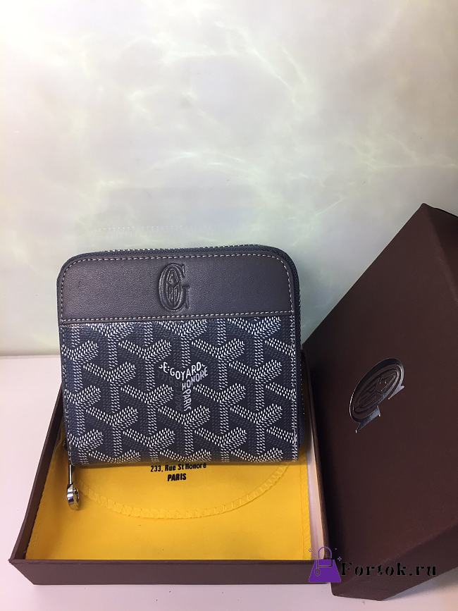 Goyard Matignon Wallet PM Zipper Purple 11x10cm 