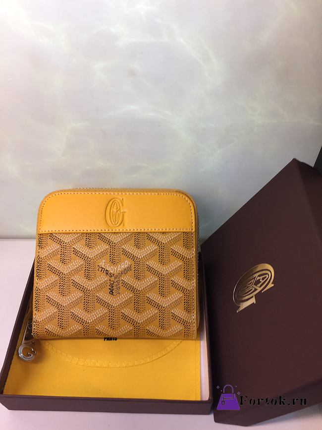 Goyard Matignon Wallet PM Zipper Yellow 11x10cm - 1