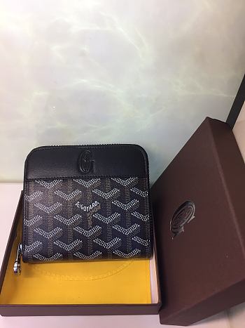 Goyard Matignon Wallet PM Zipper Black 11x10cm