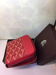 Goyard Matignon Wallet PM Zipper Red 11x10cm - 6