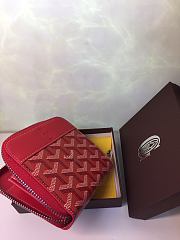 Goyard Matignon Wallet PM Zipper Red 11x10cm - 3