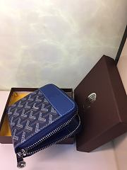 Goyard Matignon Wallet PM Zipper Blue 11x10cm - 4