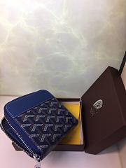 Goyard Matignon Wallet PM Zipper Blue 11x10cm - 5