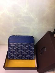 Goyard Matignon Wallet PM Zipper Blue 11x10cm - 6