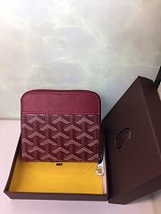 Goyard Matignon Wallet PM Zipper Burgundy 11x10cm - 2
