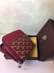 Goyard Matignon Wallet PM Zipper Burgundy 11x10cm - 4