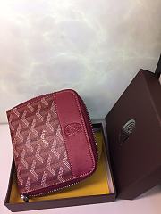 Goyard Matignon Wallet PM Zipper Burgundy 11x10cm - 5