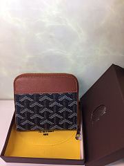 Goyard Matignon Wallet PM Zipper Black/Brown 11x10cm - 5