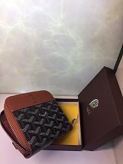 Goyard Matignon Wallet PM Zipper Black/Brown 11x10cm - 6