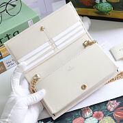 Gucci Horsebit 1955 Wallet With Chain Canvas White ‎621892 19x10x4cm - 5