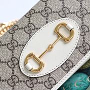 Gucci Horsebit 1955 Wallet With Chain Canvas White ‎621892 19x10x4cm - 3