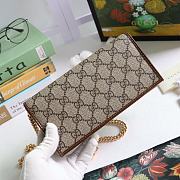 Gucci Horsebit 1955 Wallet With Chain Canvas Brown ‎621892 19x10x4cm - 5