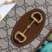 Gucci Horsebit 1955 Wallet With Chain Canvas Brown ‎621892 19x10x4cm - 2