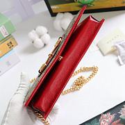 Gucci Horsebit 1955 Wallet With Chain Canvas Red ‎621892 19x10x4cm - 6