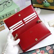 Gucci Horsebit 1955 Wallet With Chain Canvas Red ‎621892 19x10x4cm - 5