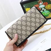 Gucci Horsebit 1955 Wallet With Chain Canvas Black ‎621892 19x10x4cm - 5