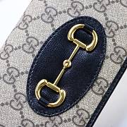 Gucci Horsebit 1955 Wallet With Chain Canvas Black ‎621892 19x10x4cm - 4