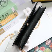 Gucci Horsebit 1955 Wallet With Chain Leather Black ‎621892 19x10x4cm - 6