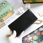 Gucci Horsebit 1955 Wallet With Chain Leather Black ‎621892 19x10x4cm - 5