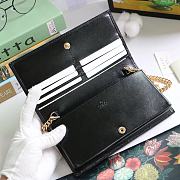Gucci Horsebit 1955 Wallet With Chain Leather Black ‎621892 19x10x4cm - 3