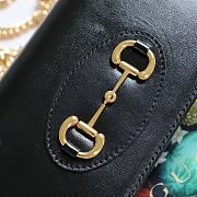 Gucci Horsebit 1955 Wallet With Chain Leather Black ‎621892 19x10x4cm - 2