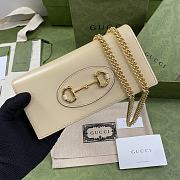Gucci Horsebit 1955 Wallet With Chain Leather Cream ‎621892 19x10x4cm - 1
