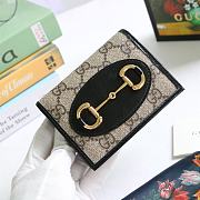 Gucci Horsebit 1955 Card Case Wallet Canvas Black ‎621887 11x8.5x3cm - 5