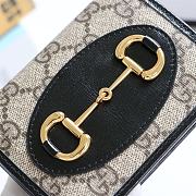 Gucci Horsebit 1955 Card Case Wallet Canvas Black ‎621887 11x8.5x3cm - 3