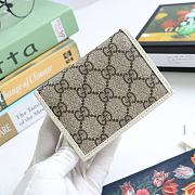 Gucci Horsebit 1955 Card Case Wallet Canvas White ‎621887 11x8.5x3cm - 4