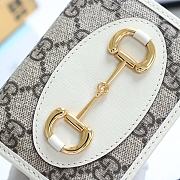 Gucci Horsebit 1955 Card Case Wallet Canvas White ‎621887 11x8.5x3cm - 3