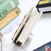 Gucci Horsebit 1955 Card Case Wallet Leather White ‎621887 11x8.5x3cm - 6
