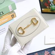 Gucci Horsebit 1955 Card Case Wallet Leather White ‎621887 11x8.5x3cm - 5