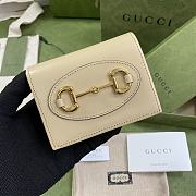 Gucci Horsebit 1955 Card Case Wallet Leather Cream ‎621887 11x8.5x3cm - 1
