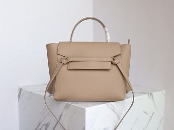 Celine Micro Belt Bag Grained Leather Beige 189153 24×20×14cm