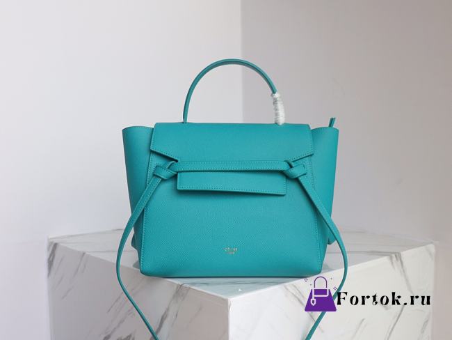 Celine Micro Belt Bag Grained Leather Prussian Blue 189153 24×20×14cm - 1